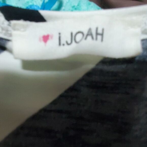 I. Joah Black & White Fringe Tank Top (S) - Picture 5 of 5